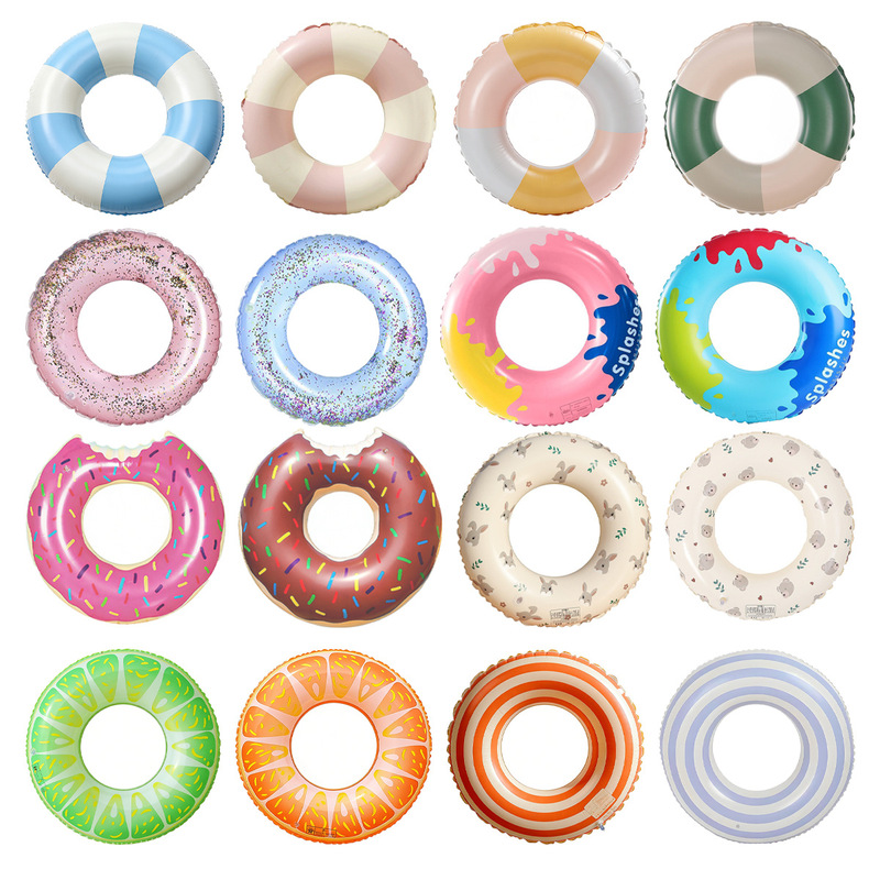 Swimming Ring, Outdoor Water Toy, Thickened Swimming Ring, Sequined Swimming Ring, Adult and Children's Underarm Ring, Swimming Lifebuoy