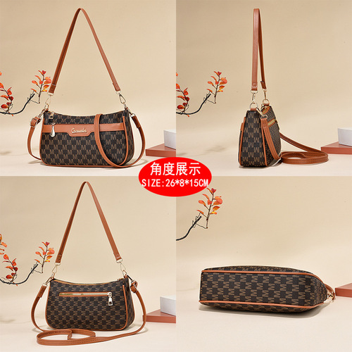 One-shoulder cross-body armpit bag with exquisite texture for women,  new bags, fashionable middle-aged mommy women's bag