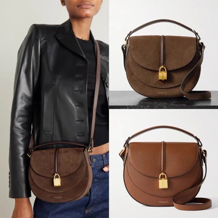 Women's Saddle Shoulder Bag Genuine Leather Chain Handbag_voghion.com