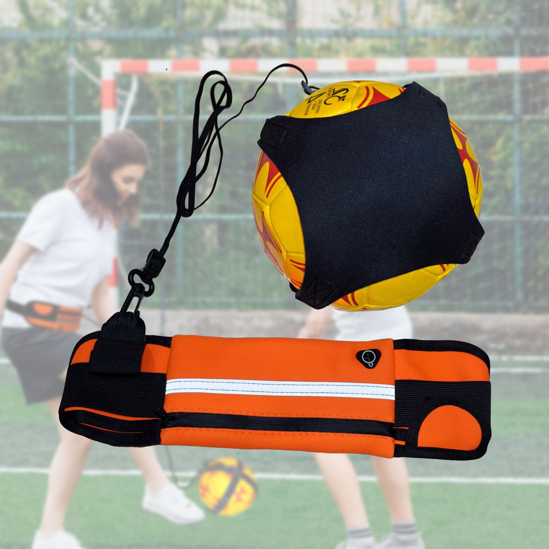 Waist Soccer Training with Multifunctional Children's Soccer Trainer Volleyball Controller Elastic Swing Bumper Bag
