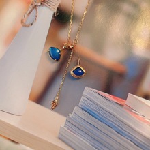 凰谨日系阿卡朵扇形双面天然拉长石青金石吊坠 925银镀金复古百搭