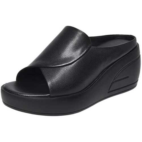 Cross-border foreign trade wedge slippers for women 2025 summer new thick sole thick sole wear flip-flops lightweight non-slip large-size sandals