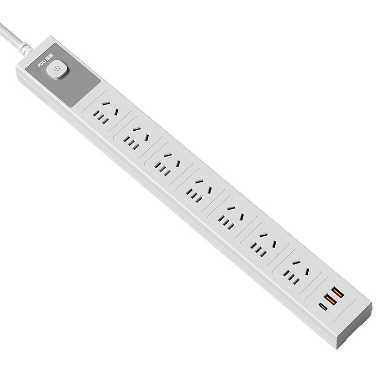 Zócalo PDU genuino oficial con enchufe USB multi-enchufe, tablero de interruptor independiente con cable de arrastre a prueba de sobretensiones