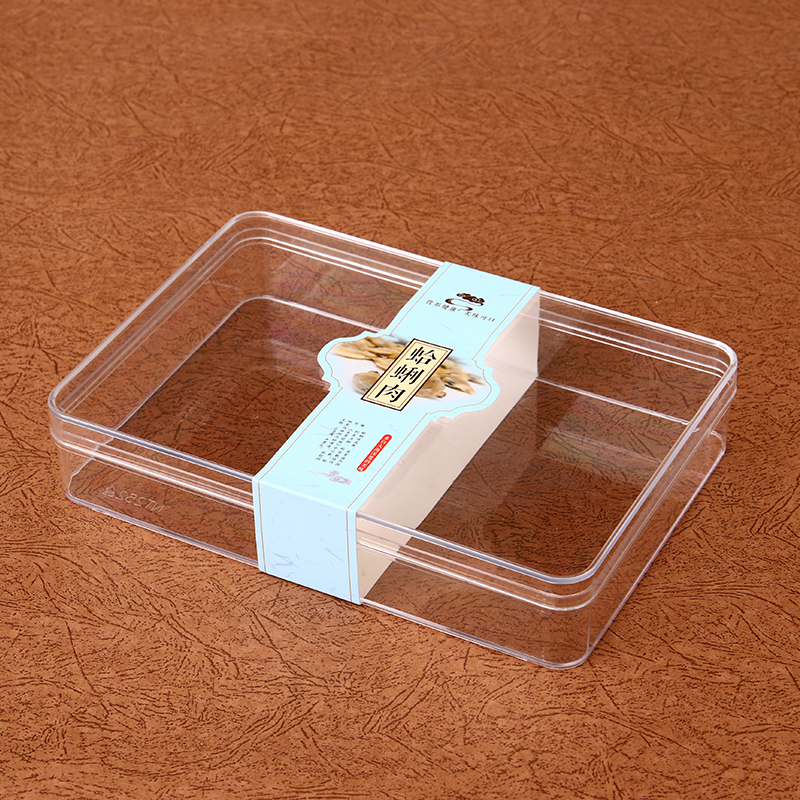 Caja de embalaje de productos secos de mar, pepino de mar, calamar, calamar, mariscos secos, camarón, caja de plástico transparente de PVC