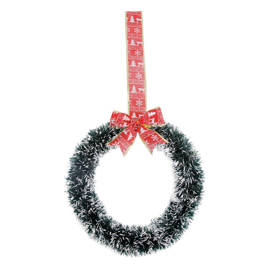 Amazon nuevas decoraciones de Navidad arco guirnalda colgante decoración del partido PET Navidad guirnalda adornos