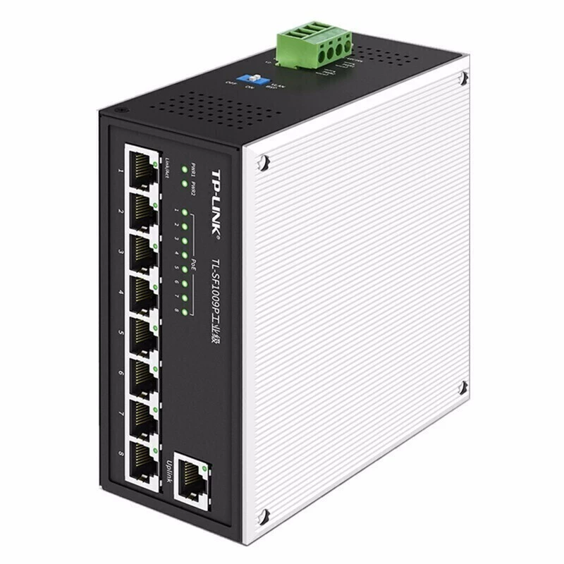 TP-LINK TL-SF1009P Промышленного класса 9 Панель Алюминиевые кожухи корпус настенные/направляющая установка 8