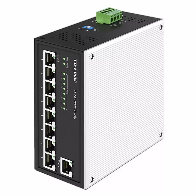 TP-LINK TL-SF1009P Промышленного класса 9 Панель Алюминиевые кожухи корпус настенные/направляющая установка 8