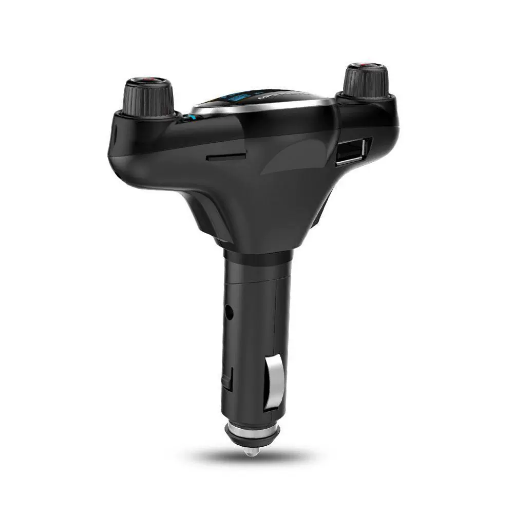 BT08 новые большие глаза с двойной головкой FM автомобиль Bluetooth mp3 двойная ручка крутой свет большой экран напряжение дисплея