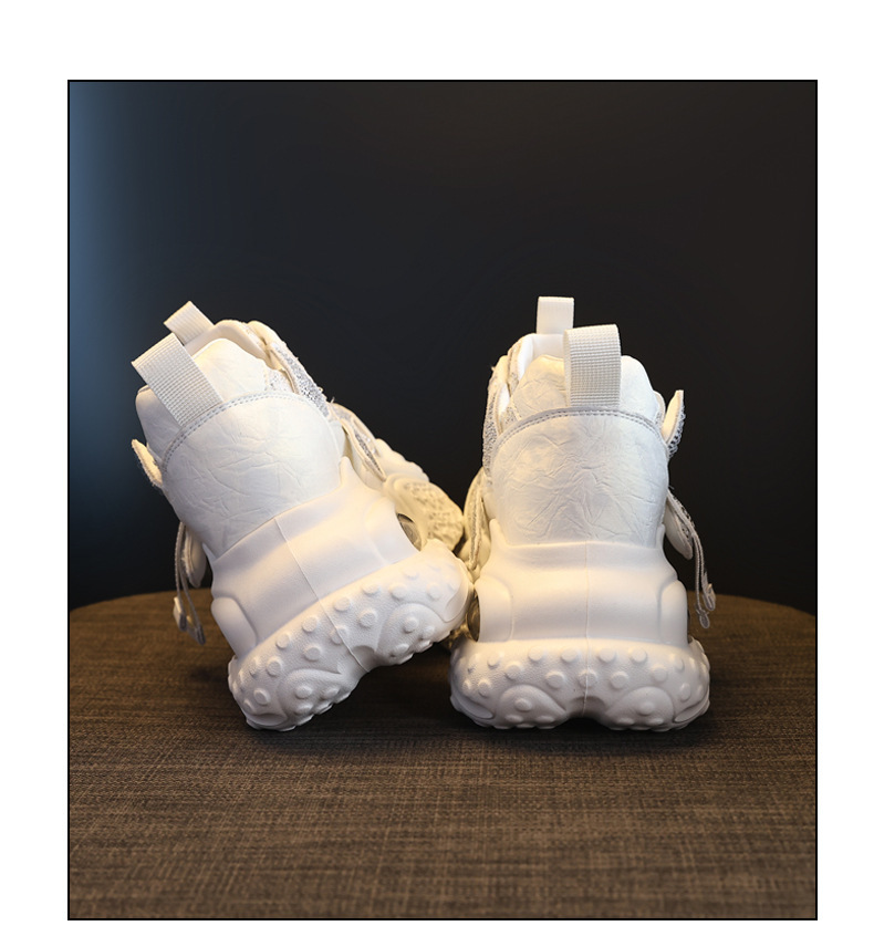 Giày sneaker nữ đế dày tăng chiều cao, mặt lưới đính đá rhinestone — Màu sắc rực rỡ bạc chi tiết 19