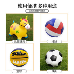 Basketball, volleyball, and soccer inflation equipment, steel pipe inflator, dual-use mini high-pressure portable inflator