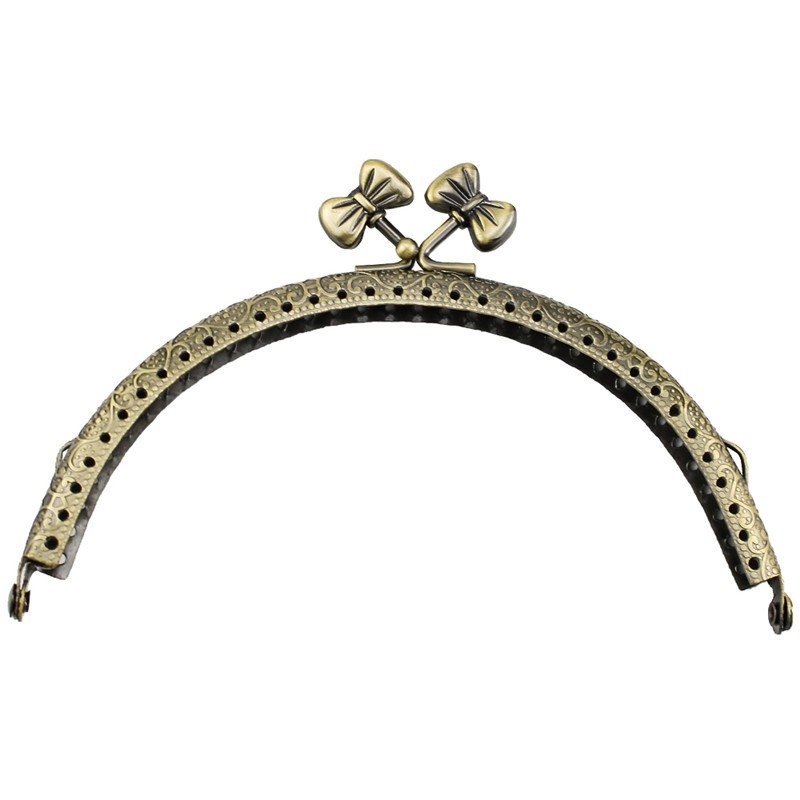 8.5CM semicircular estampado boca de arco dorado bronce   12.5CM cabeza de arco
