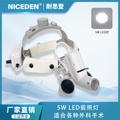 Niceden 歯科口腔ヘッドマウント拡大鏡 + 5 ワットヘッドランプ外科整形外科ヘッドマウント拡大鏡