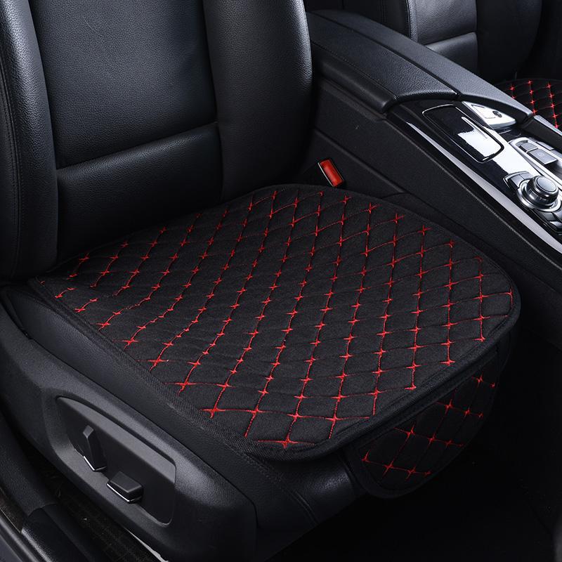 Cojín del asiento del coche de una sola pieza cojín del coche cubierta del asiento de conducción de verano cuatro estaciones cojín del asiento trasero de lino universal cojín del asiento del coche