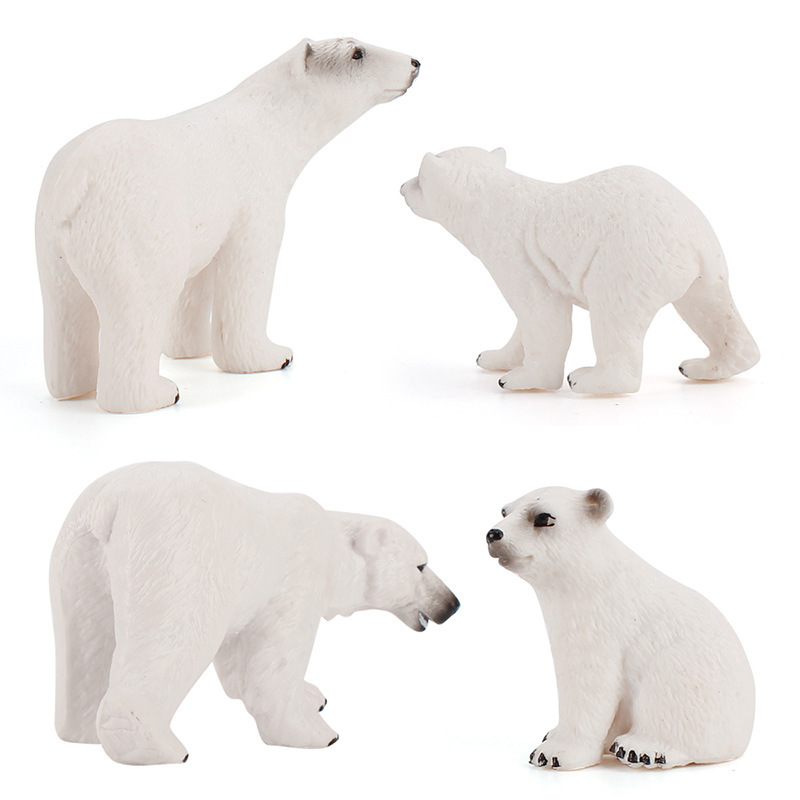 Simulación estática sólido Ártico modelo animal traje caminar poco Oso Polar decoración juguete transfronterizo de exportación