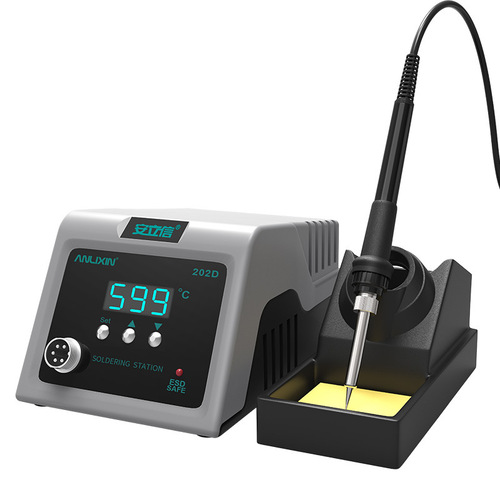 Shenzhen Anlixin Electric Soldering Iron 202D Internal Heating Intelligent Sleep High Power Digital Display 80W Constant Temperature Soldering Station Wholesale