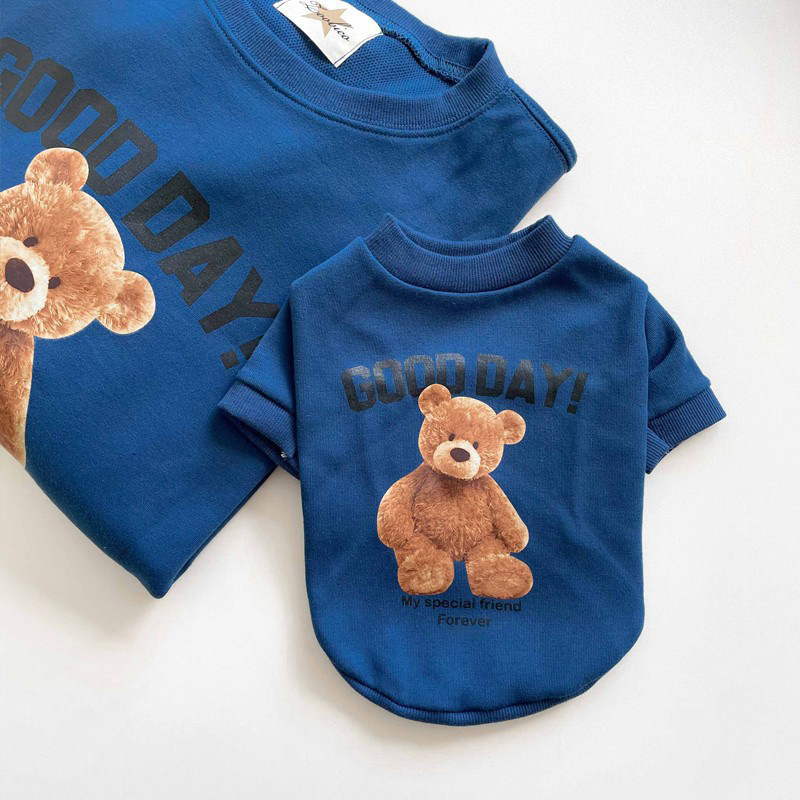 Mascota peluche cachorro suéter oso gato bomei york schnauzer pequeño cachorro ropa