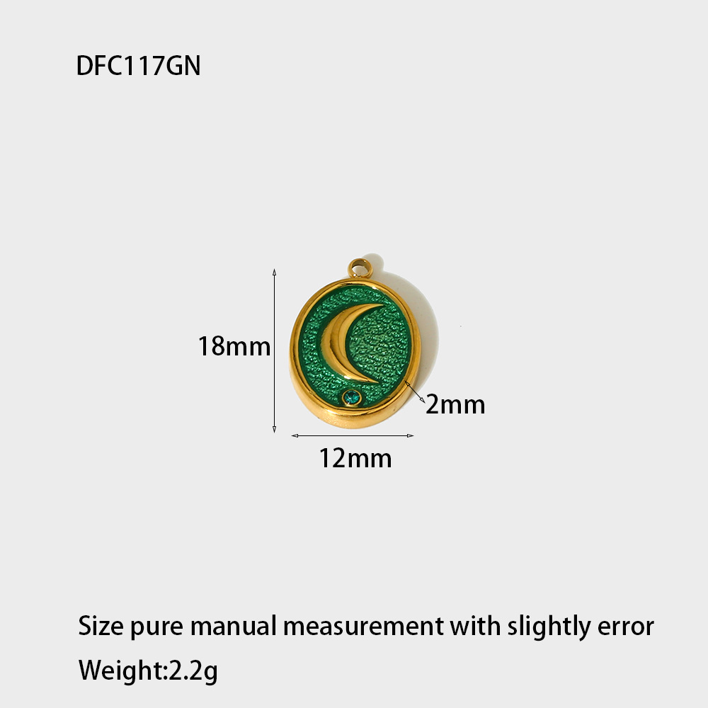 5g Weight 0.03µm Gold Plating Thickness PVD Coated Gold Plating Process Pendant Jewelry Making Type 8*25mm Jewelry Making Size 18K Real Gold Plated Plating Material 1 Piece Quantity 304 Stainless Steel Material Moon, Candy, Giraffe Pattern IG Style Style Enamel Craft 1 Piece 8*25mm 304 Stainless Steel Moon Candy Giraffe Pendant 10