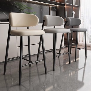 J^High Chair Home Light Luxury Iron Bar Chair Bar High Stool Nordic Bar Stool Front Desk Bar Stool Chair Bar