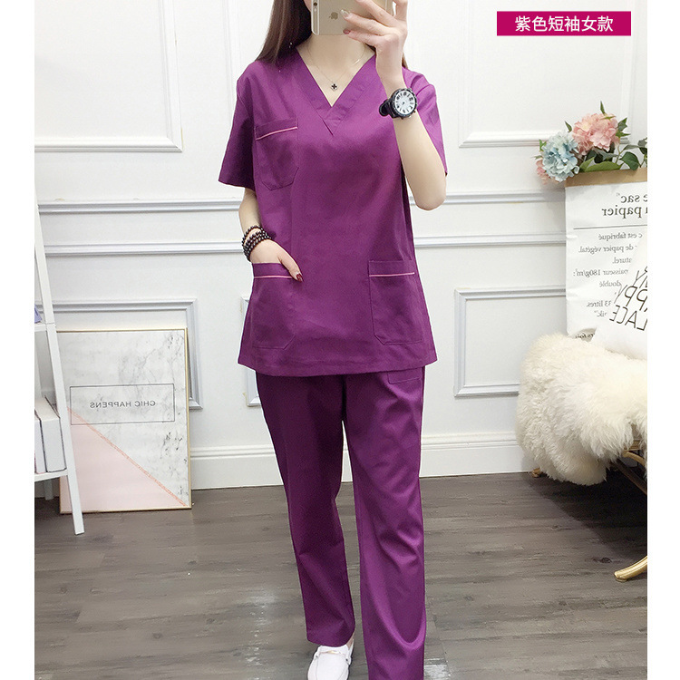手洗い手術室手洗い服手術服半袖スーツ女性口腔医美容病院作業服|undefined