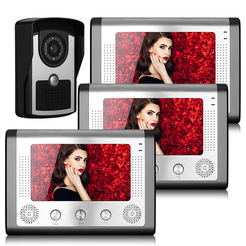 Shanyishida 7 pulgadas timbre visual a prueba de lluvia HD intercomunicador visual venta al por mayor 1V1-2V1 ......