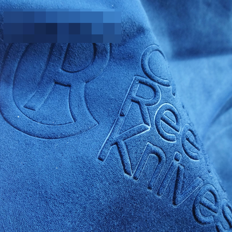 压印文字logo布料皮料烫压纹文字图案加工 Embossed logo