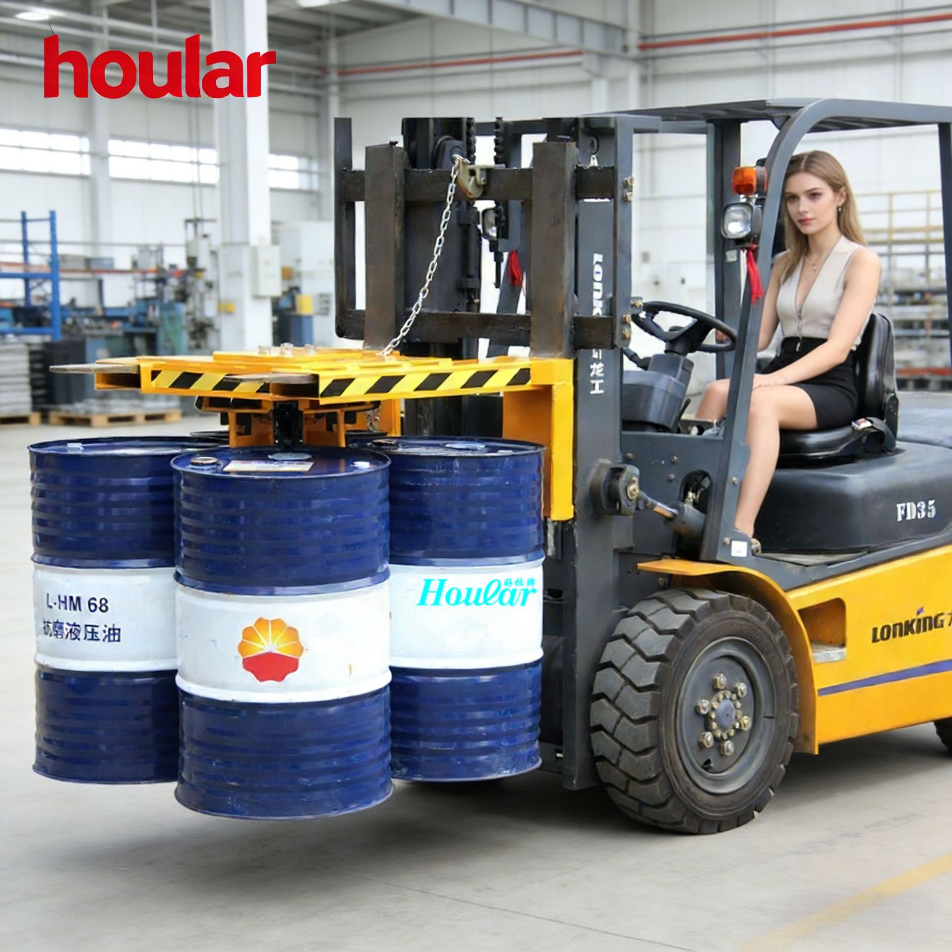 现货供应YL4叉车用搬运夹油桶吊具四油桶夹钳铁桶塑料桶勾爪鹰嘴