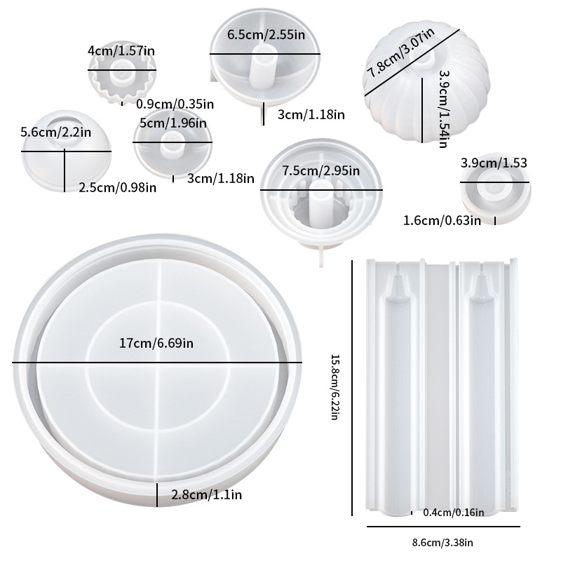 Molde para Candeleros Apilables de Silicona, para Manualidades DIY, para Velas Aromáticas image 6