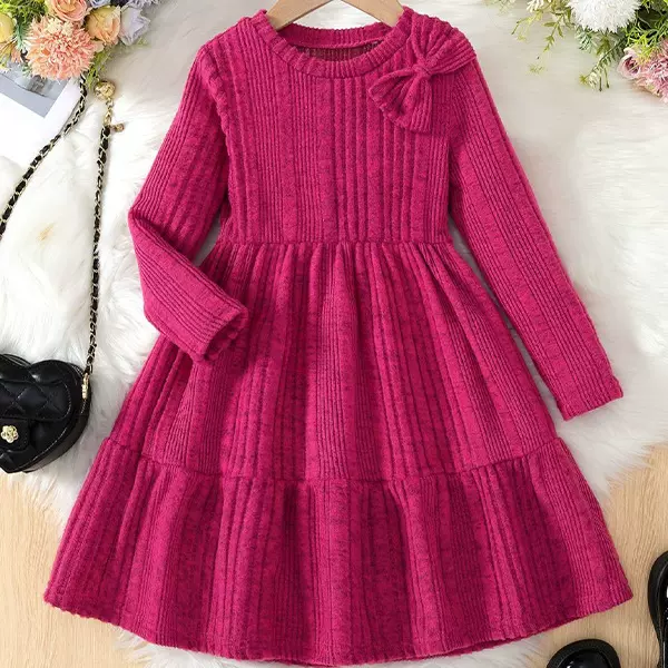 女童春秋连衣裙中小童外出日常穿搭裙子儿童新款公主洋气连衣裙