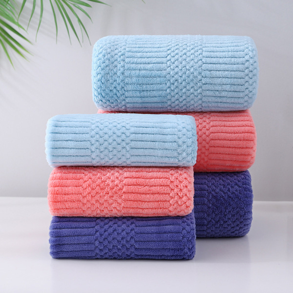 Soft coral bath towel for home use for face washing for men and…