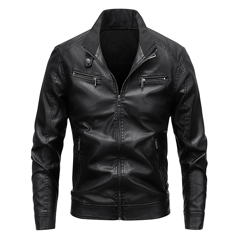 Comercio exterior transfronterizo otoño y invierno nuevo tipo de chaqueta de cuero hombre moda coreana delgada guapo chaqueta de cuero joven chaqueta de abrigo superior