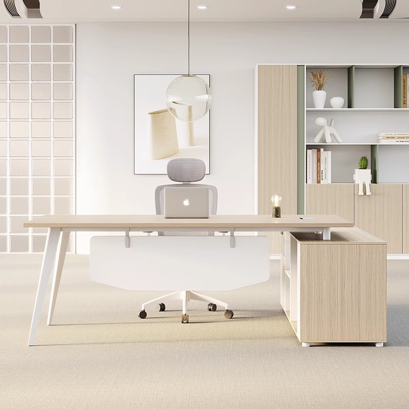 Nuevo escritorio de jefe moderno simple de alta gama, gerente, presidente, jefe, mesa y silla, combinación de mesa y silla, escritorio ejecutivo