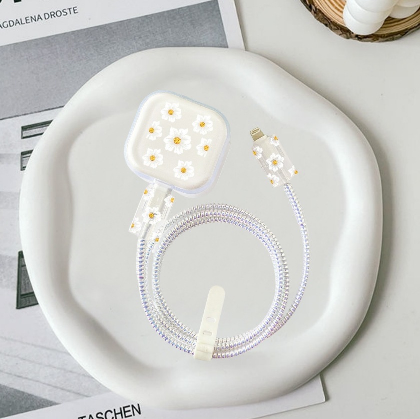 흰꽃[5종세트-큰머리1-작은머리2-보호줄1-끈1]