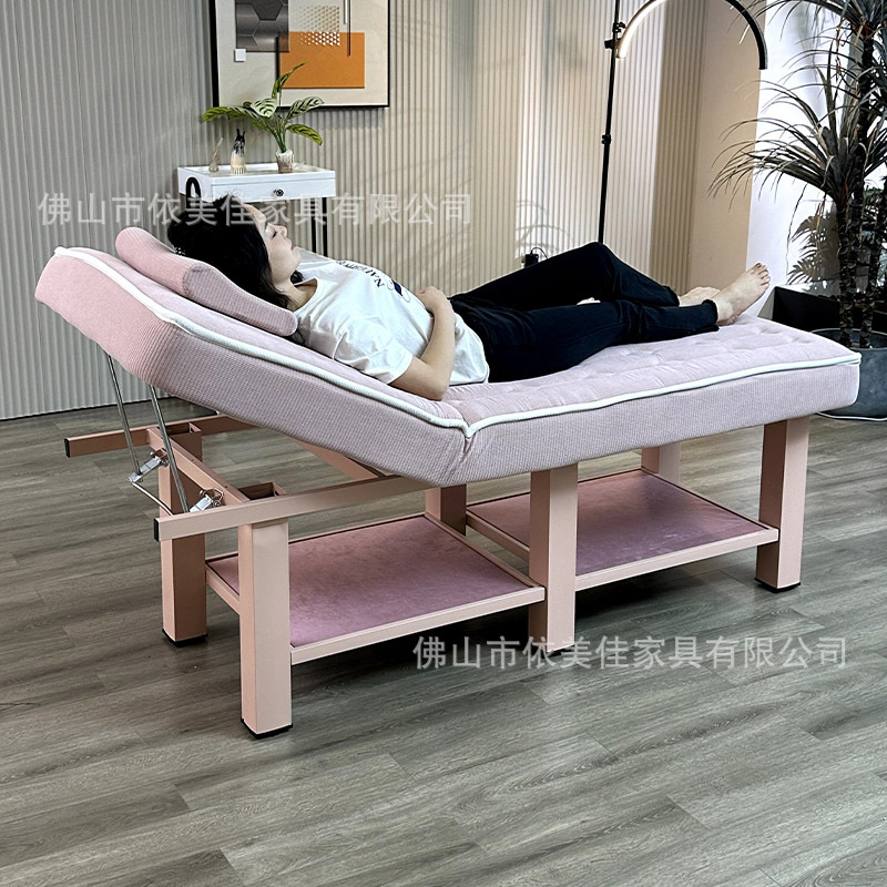 Cama de belleza de madera maciza masaje multifuncional todo en uno medicina tradicional china terapia física sala de belleza de orejas cama especial ortogonal