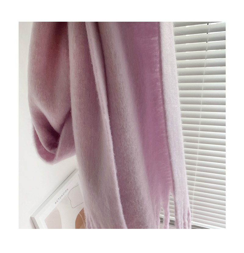 Solid Color Thickened and Extended Scarf for Women, 2026 Autumn and Winter New Korean Style, Versatile Winter Shawl for Students, Pink
