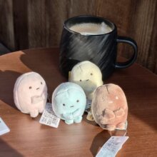 3寸【角落小生物圆子】6CM公仔机抓机娃娃毛绒玩具治愈系