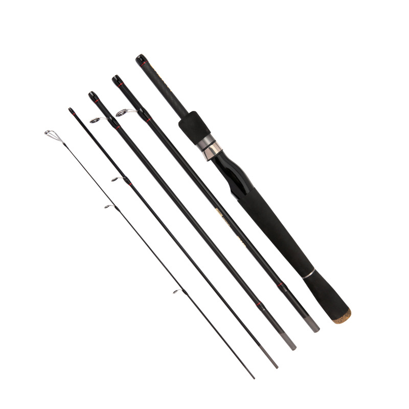 Zhenyi Baja de carbono multi-nodo Luo Ya rod 1.8 2.1 m boca levantada golpear negro ML ajuste contracción de la boca 41 cm