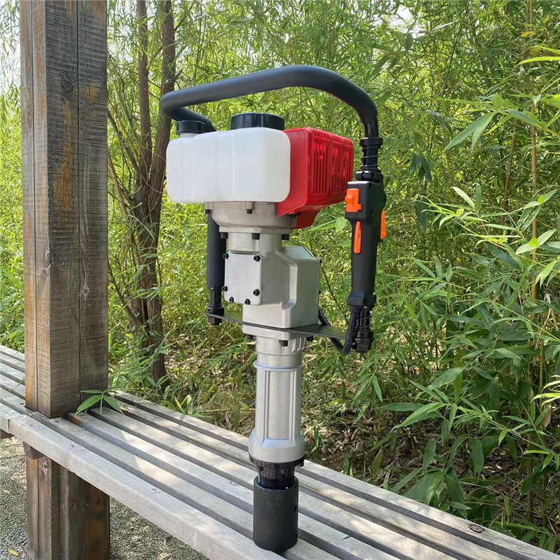 手持式打桩机河道防汛便携式植桩机应急救援抗洪抢险四冲程打桩机