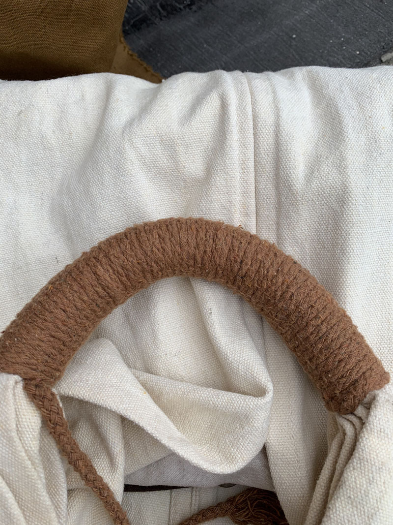 Borsa a mano casual in tela a spalla artistica in cotone e lino francese, borsa da donna_voghion.com