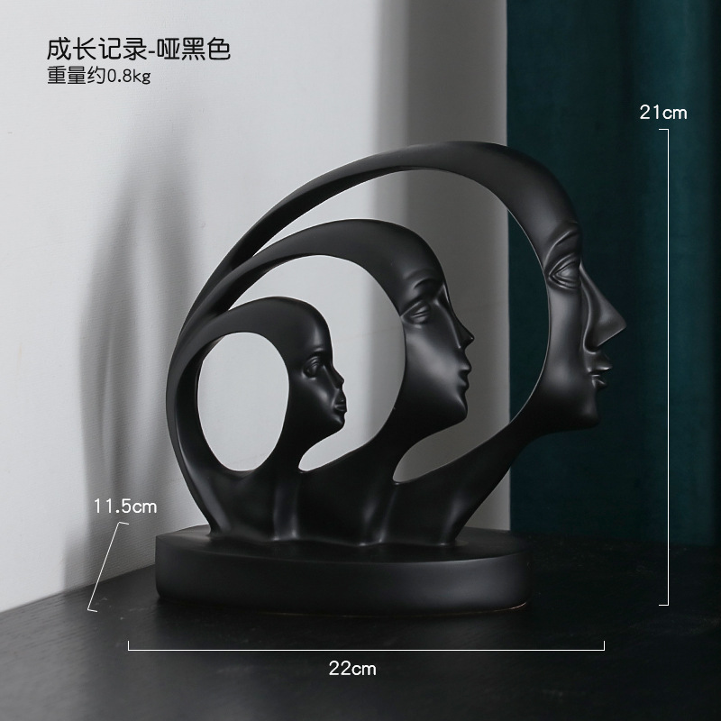 Crecimiento transfronterizo récord personaje lujo ligero decoración de arte en el hogar sala de estar moderna gabinete de vino gabinete de TV escritorio de oficina