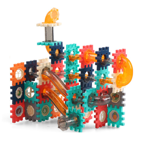 <Supermarket Style> Foreign Trade Slide Ball Track Window Block Building Blocks Kindergarten Baby Intelligent Toys Gift