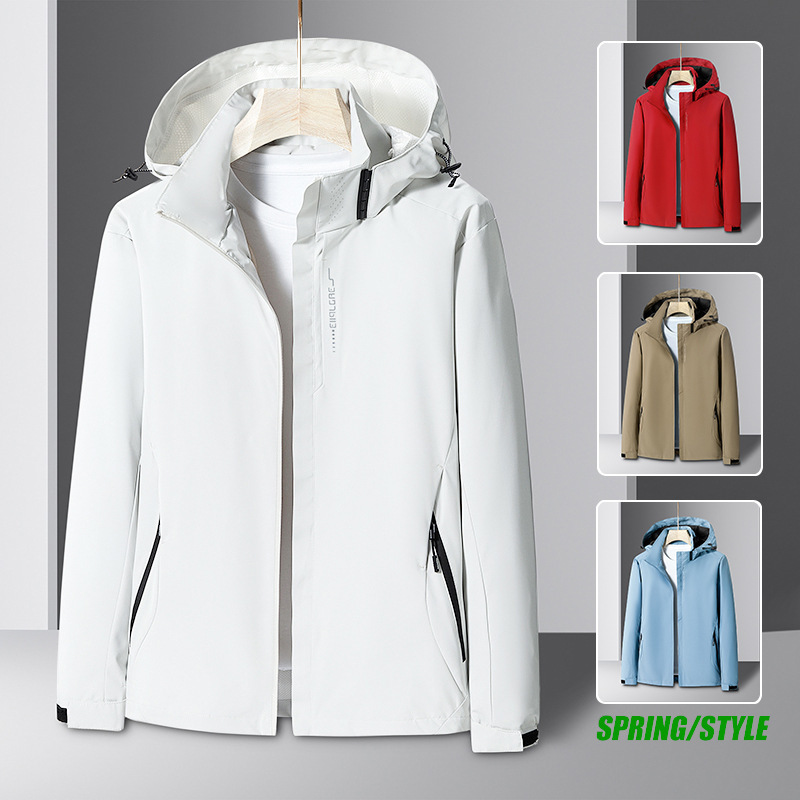 Chaqueta deportiva para hombres 2024 primavera nueva moda casual vestir impermeable chaqueta al aire libre ropa de hombre image 2