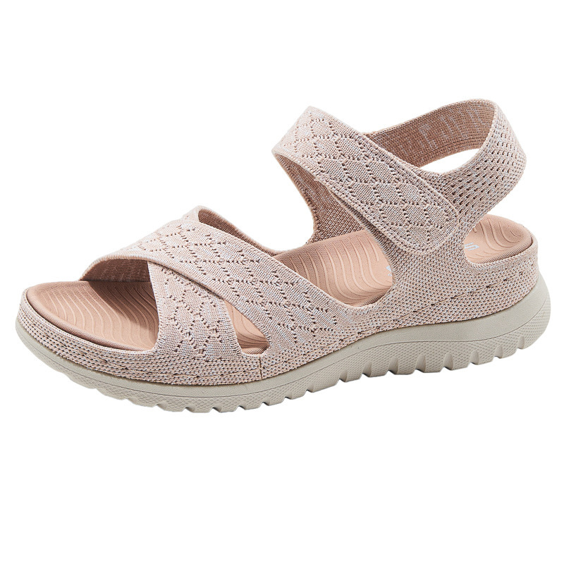 L1902 - 4 Amazon Europa y los Estados Unidos sandalias deportivas casuales nuevas 2025 Velcro hueco zapatos casuales de mujer