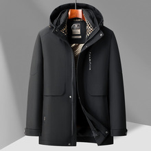 加绒加厚爸爸冬装棉衣外套中年男士内胆棉服中老年保暖棉袄