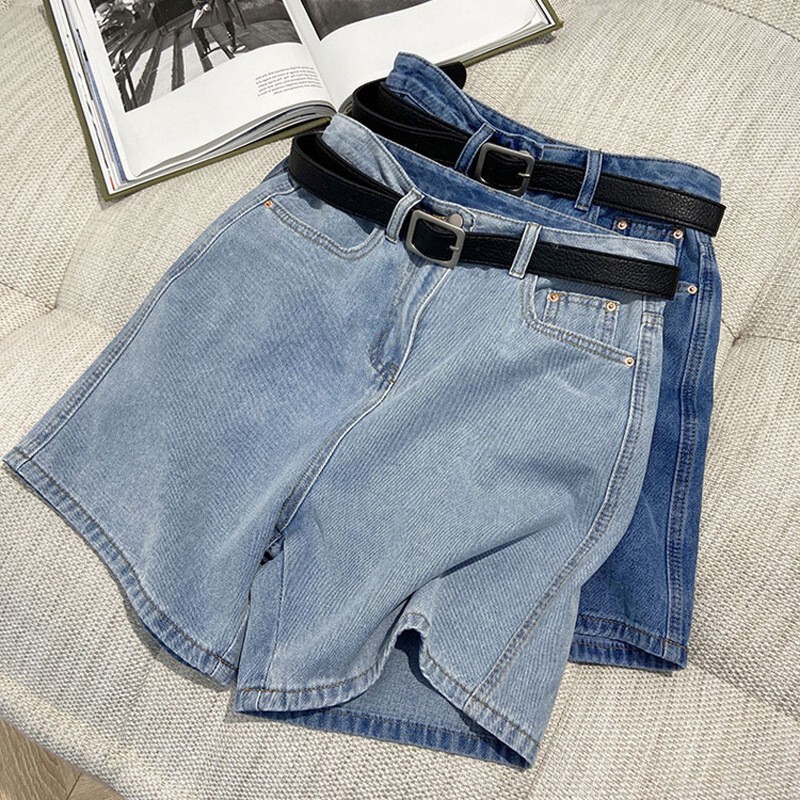 High Waist Jeans Women's Spring and Summer Loose 2025 New Arrival Wide Leg Five-point Pants Slimming plus size Straight Pants for Women