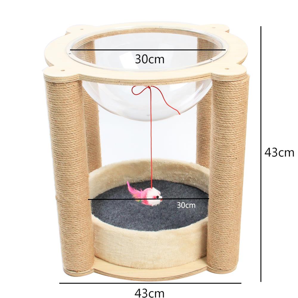 단단한 나무 다층 보드 공간 캡슐 2층 황마