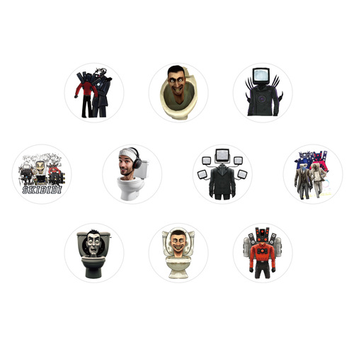 500 New Sticker Tape Toilet Human Cartoon Doodle Sticker Car Luggage Cup Tape Wholesale