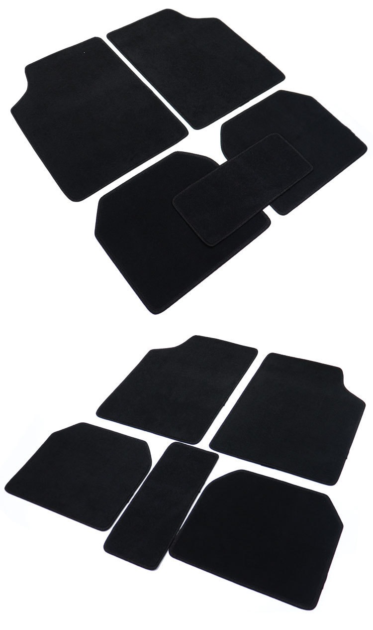 Universal car floor mats, 5-piece set, velvet PVC car carpet, non-slip and durable car rug