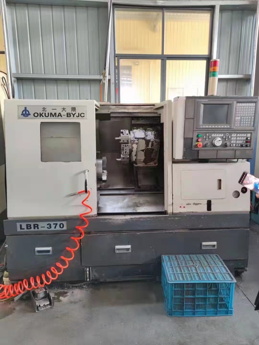 转让二手大隈LBR-370数控斜身车液压尾座 刀具12
