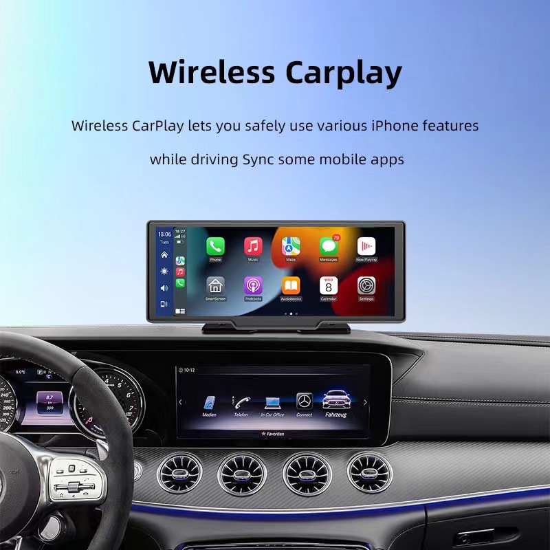 Cross-Border 9inch Carplay Smart Screen Convenient Navigation Mp5 Player Car Screen Projection Driving Recorder