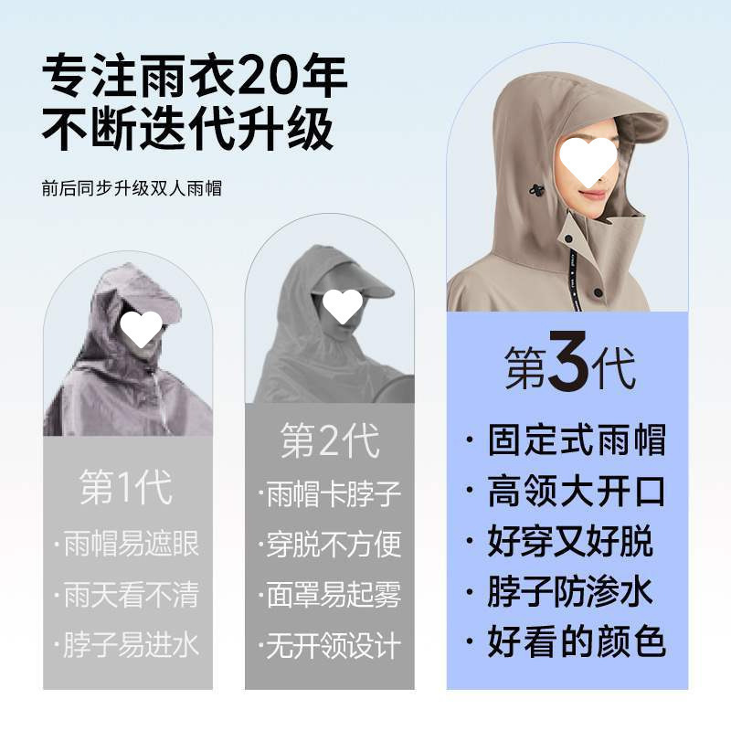 全燕电动电瓶摩托车雨衣双人人男女加大骑行长款全身批发包邮代发|undefined